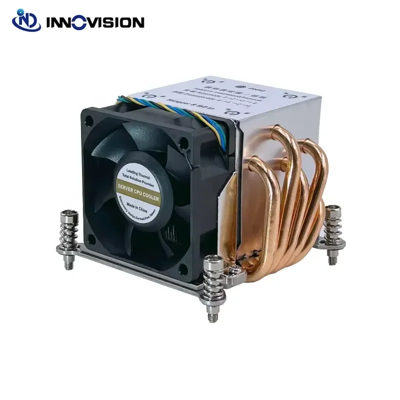 BOLRZO High Performance 2u Central Processor Cooler Fan LGA2011 LGA2066 Square Server Cooler~ 165W TDP Xeon E5 Central