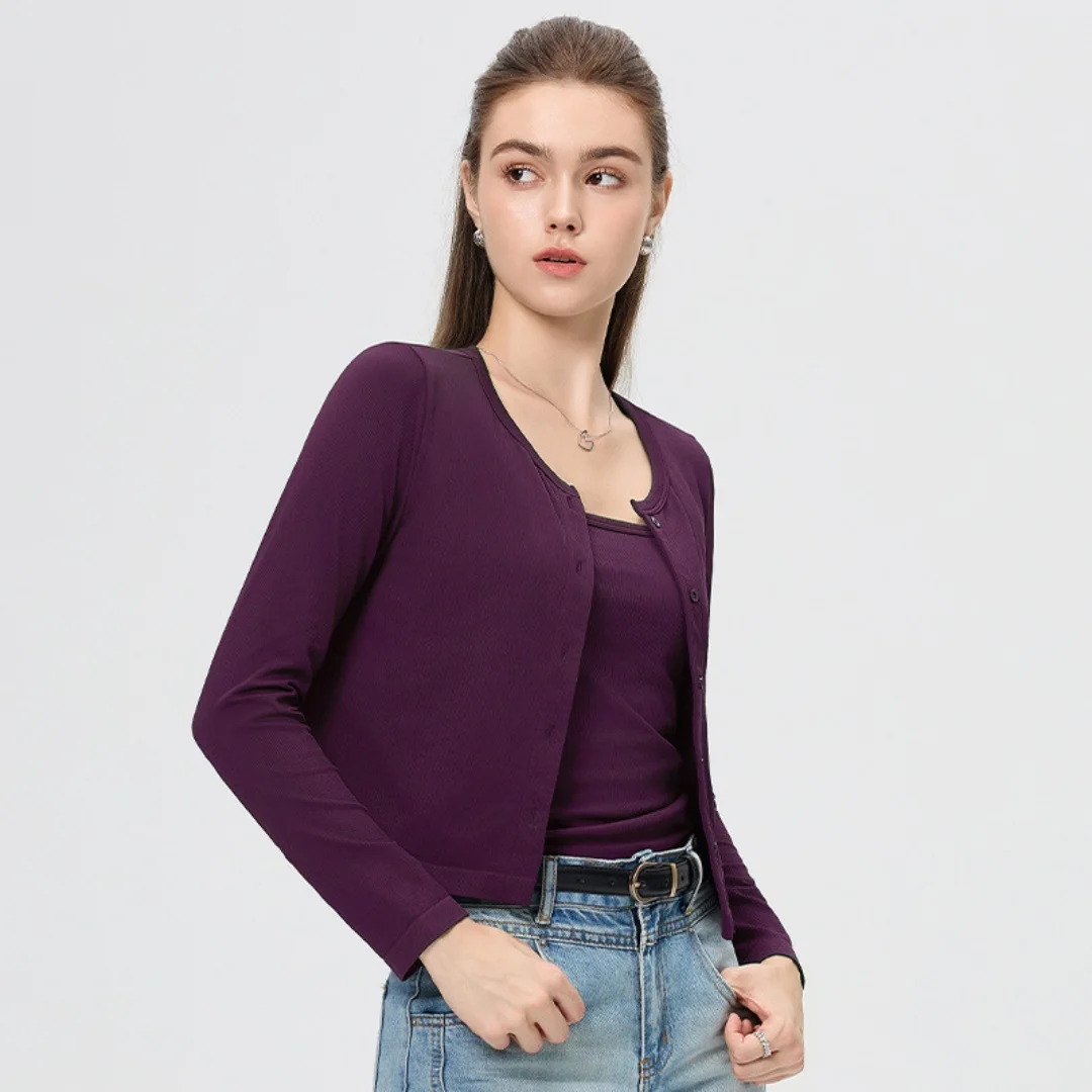 

Женская куртка для йоги, кардиган для тренировок, тонкий топ с короткими рукавами и длинными рукавами, зимняя одежда для бега, спортивная рубашка с круглым вырезом для спортзала