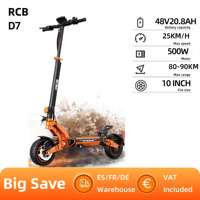 RCB D7 Adult EScooter 500W Motor Foldable E-Scooter 48V 20.8/27AH 10 Inch Tire Urban Commuting Electric Scooter