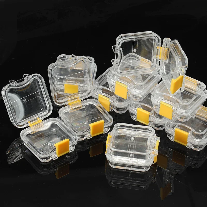 10/50pcs Bag Small Dental Crown Box With Transparent Flexible Film Inside Denture Storage Material Plastic Teeth Tool