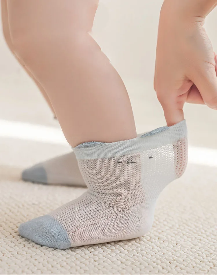 

Summer 4Pairs/Lot Baby Socks Kids Mesh Socks Ultra-thin Infant Boys Girls Cartoon Socks 0-8Year Children's Cotton Socks