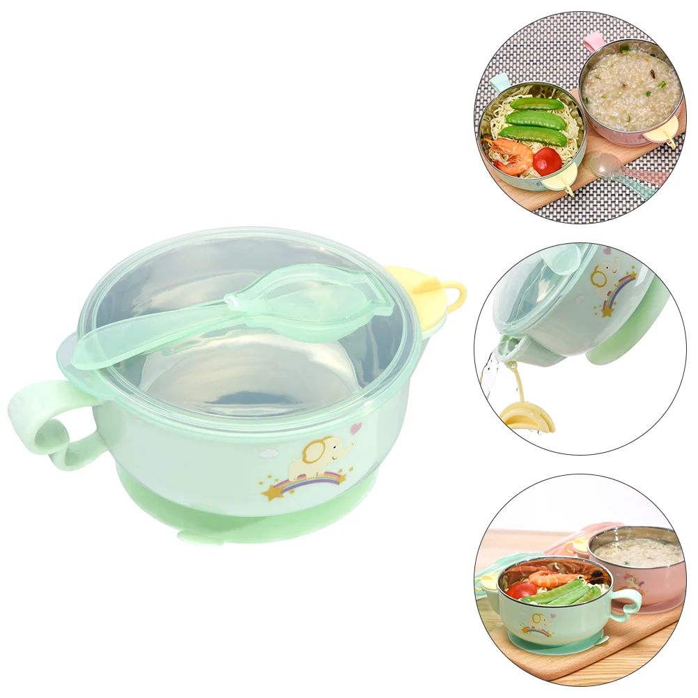 Baby Food Supplement Tableware Bowl Newborn Spoon Suction Bowls Feeding Training Toddler