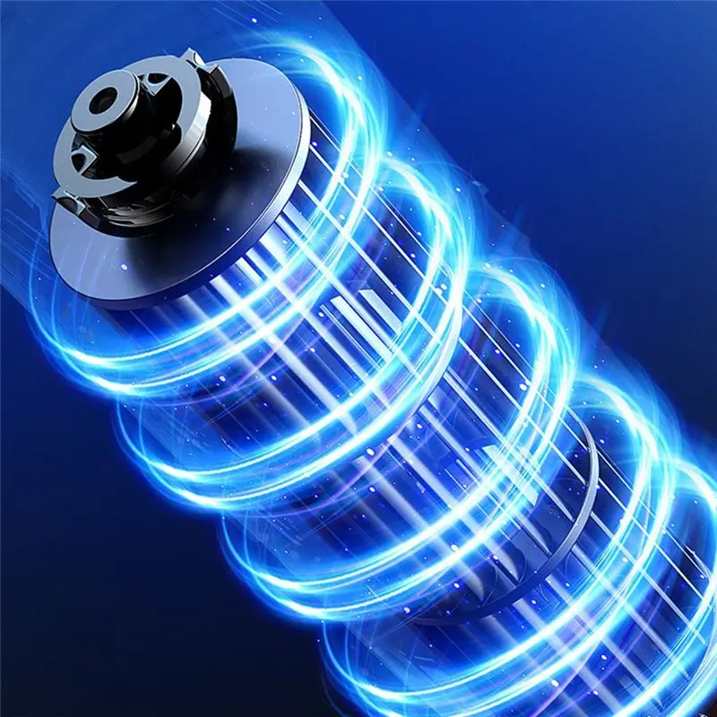 

Just- Household Desktop Turbo Bladeless Electric Fan USB Rechargeable Silent Mini Portable Air Cooling Fan 4000MAh-Blue