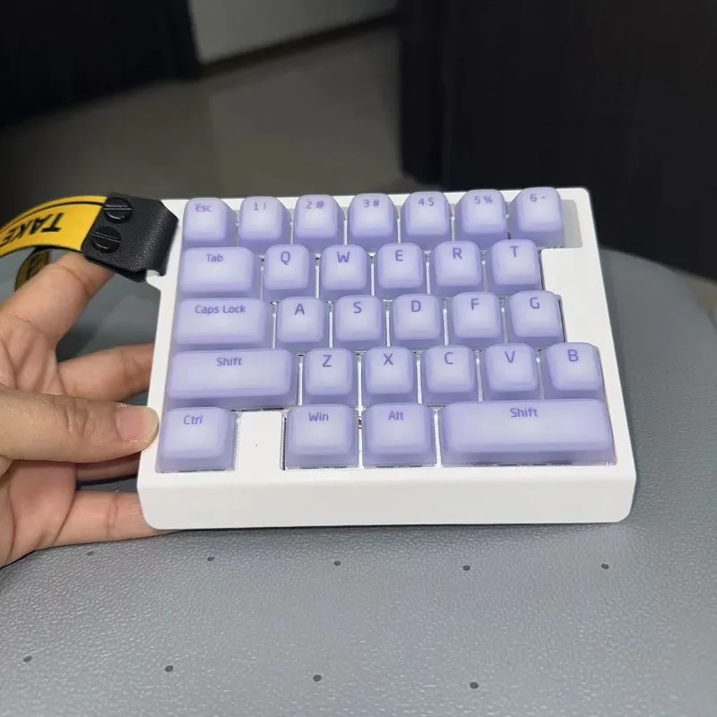 HE30 لوحة مفاتيح ذات محور مغناطيسي يد واحدة مخصصة 29 مفتاحًا RGB بيئة العمل لوحة مفاتيح يد واحدة لملحقات الألعاب #2