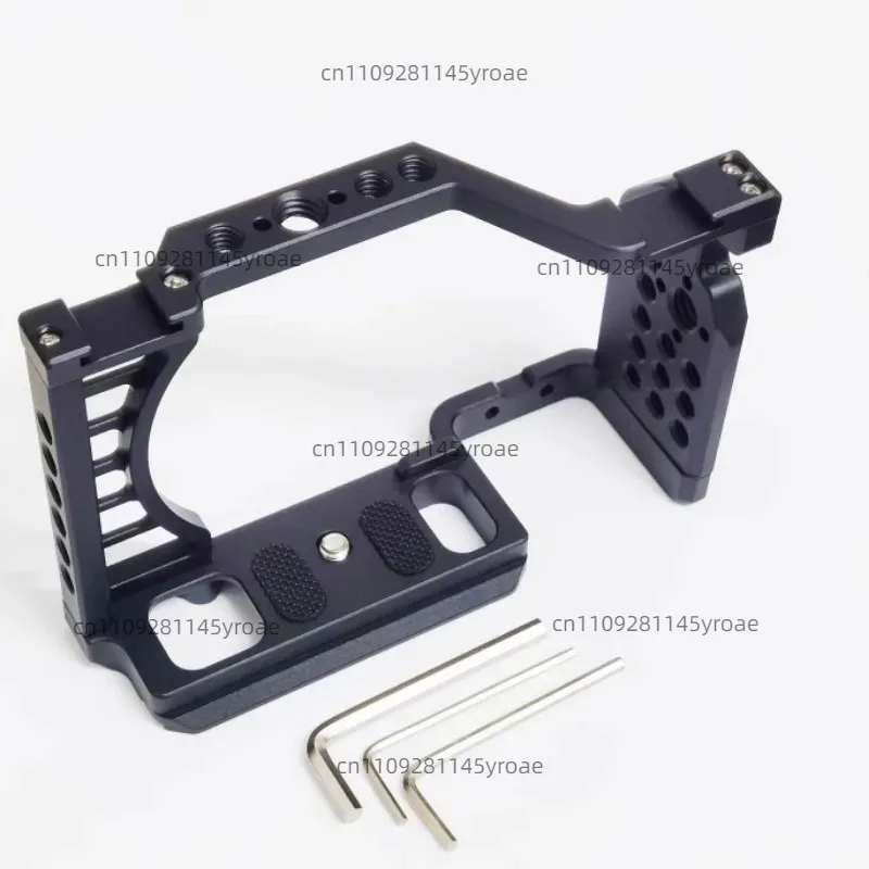 Full Cage for Sony ZV‑E1 Vlog Camera,Wooden Grip Handle,1/4
