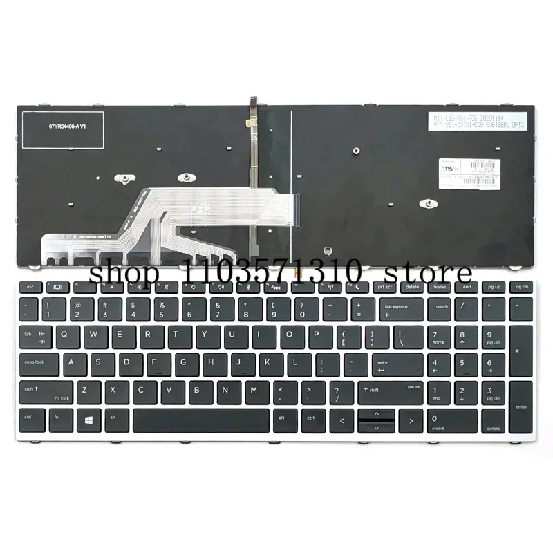 

New for HP ProBook 450 455 470 G5 series laptop keyboard US backlit L01027-001