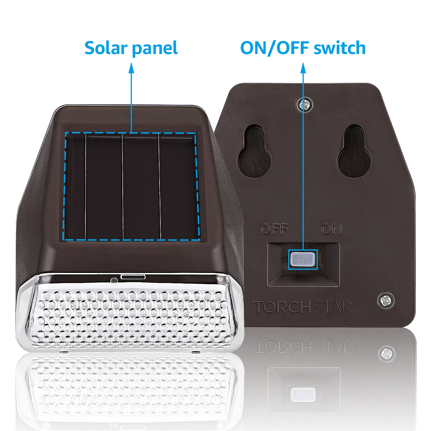 6 Pack Solar Deck Lights, Dusk-to-Dawn LED Fence Lights, 4000K Cool White, Waterproof, Oil Rubbed Bronze