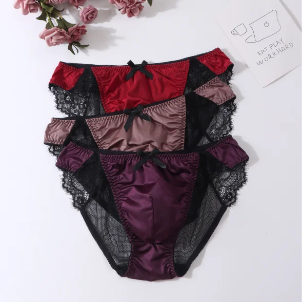Underwear Man's Hip Sheer Net Mesh Sexy Panties Briefs Lace Hem Bowtie BF Gifts LGBQT Harajuku Private Party DJ Club Bar view 5