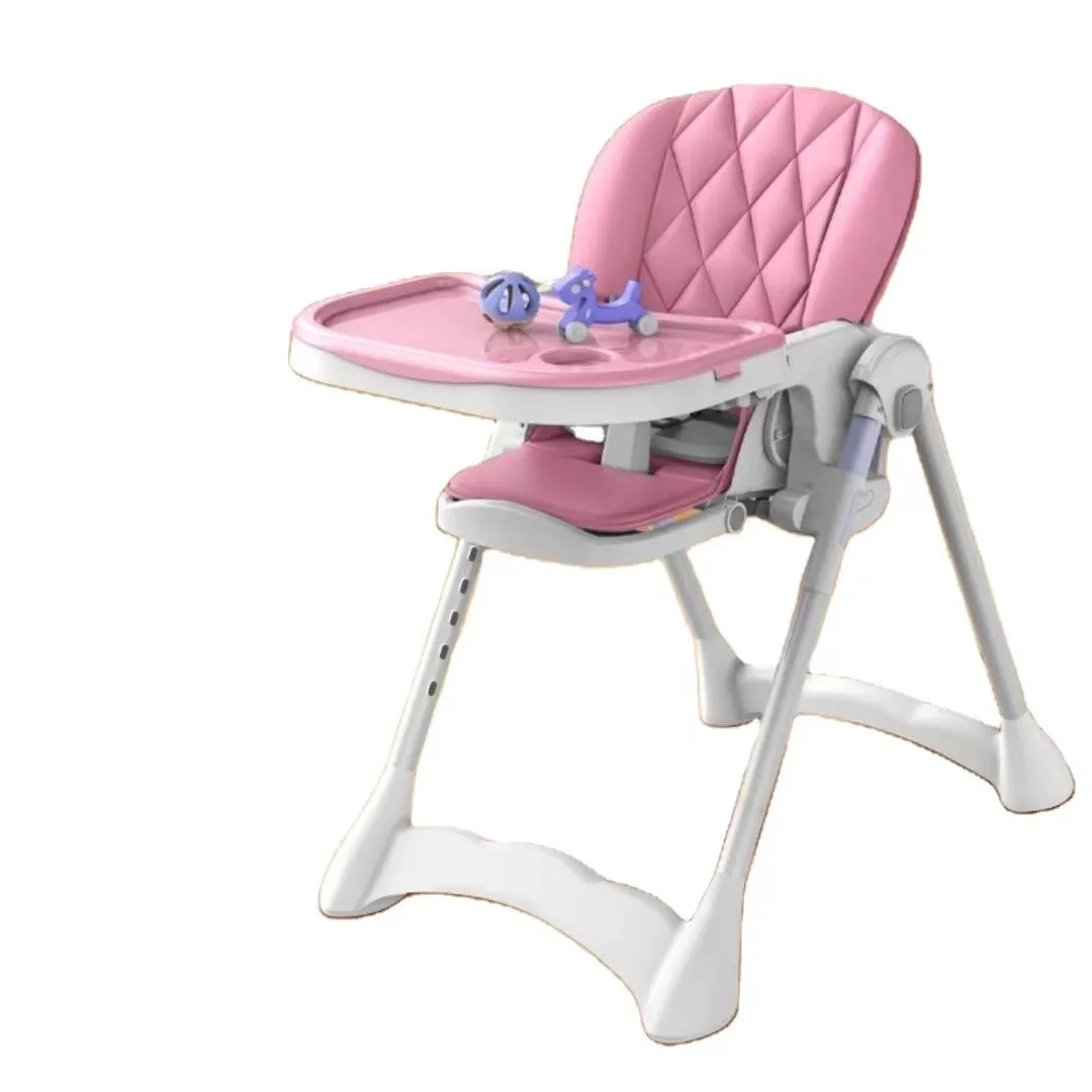 hot selling foldable portable adjustable kids plastic chair baby feeding plastic dining kids table and high chair baby feeding