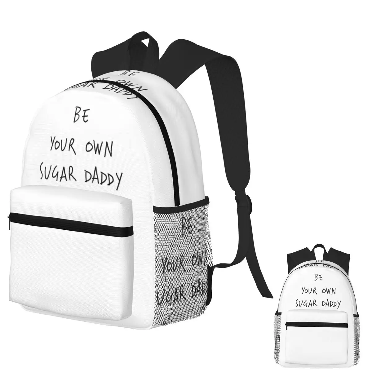 

Be Your Own Sugar Daddy Student Backpack School Bag Hiking Travel Daypack for Boys Girls Fashion Bookbag Shoulder Bags