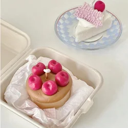 Simulation Fruits Cake Scented Candle Silicone Mold Simulation Modeling Candle Diy Plaster Mold Mochi Squishy Toy Mould
