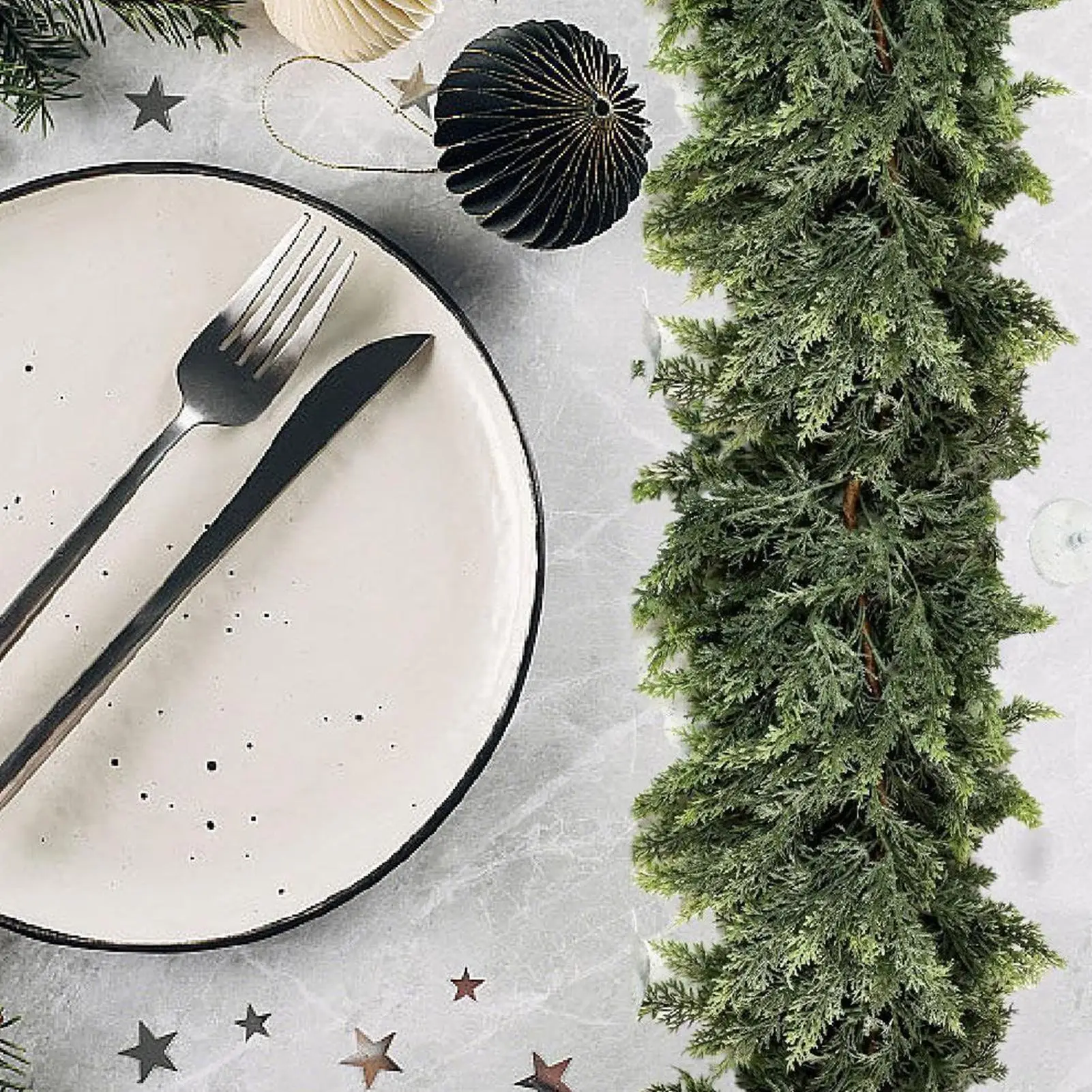 Cedar Garland Realistic Realistic Green Garland For Front Door Holiday Atmosphere Props For Garden Outdoor Indoor Wall Mantle