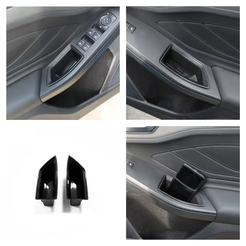 

Для Ford Focus MK4 2019-2022 аксессуары с левым рулем, дверной подлокотник, центральный лоток для хранения, пластиковая крышка контейнера