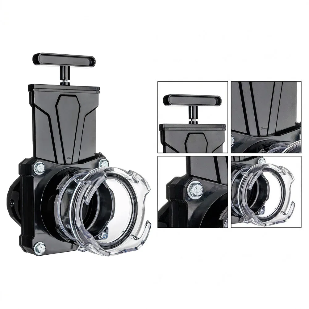For RV Sewer Hose Valve Compatible with For 3 Inch Waste Lines Featuring Flow Adjustment and Visual Clog Detection