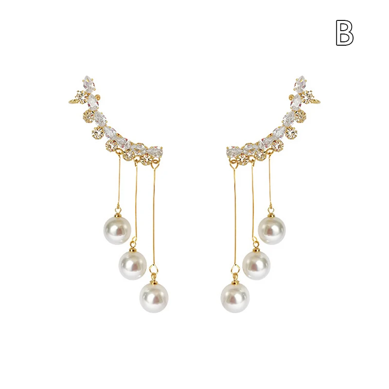 S925 Silver Needle Temperament Tassel Long Full Of Rhinestone Earrings For Bridal Wedding Accessories Trendy Fashion Design image 5