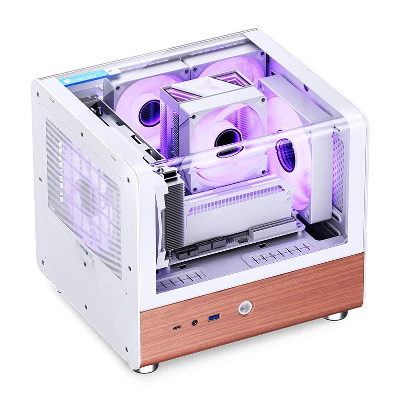 Imagem -05 - Jonsbo Transparente Pequeno Case Sfx Power Gaming Desktop Case Vista Mar Quarto Vidro Side Case Tk0 Itx