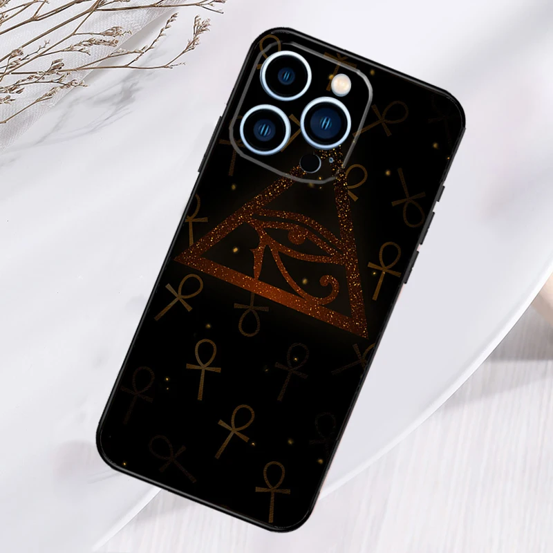 Sacred Eye of Horus Egypt Fresco For iPhone X XR XS Max Plus Case For Apple iPhone 11 12 13 14 15 16 Pro Max Mini Cover