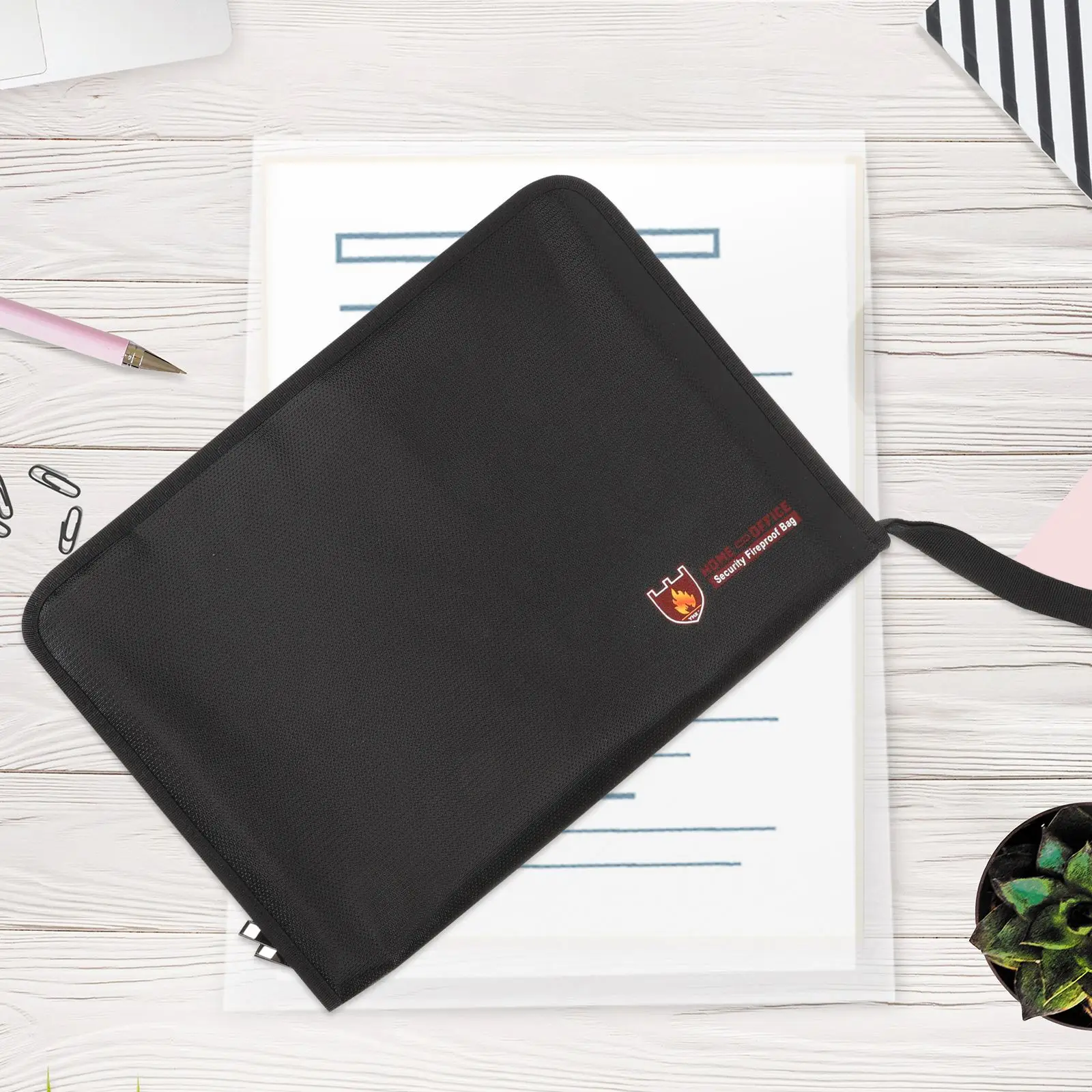 Accordian File Folder Expanding File Organizer Fireproof Document Holder Filing Box Portable School Office Supplies