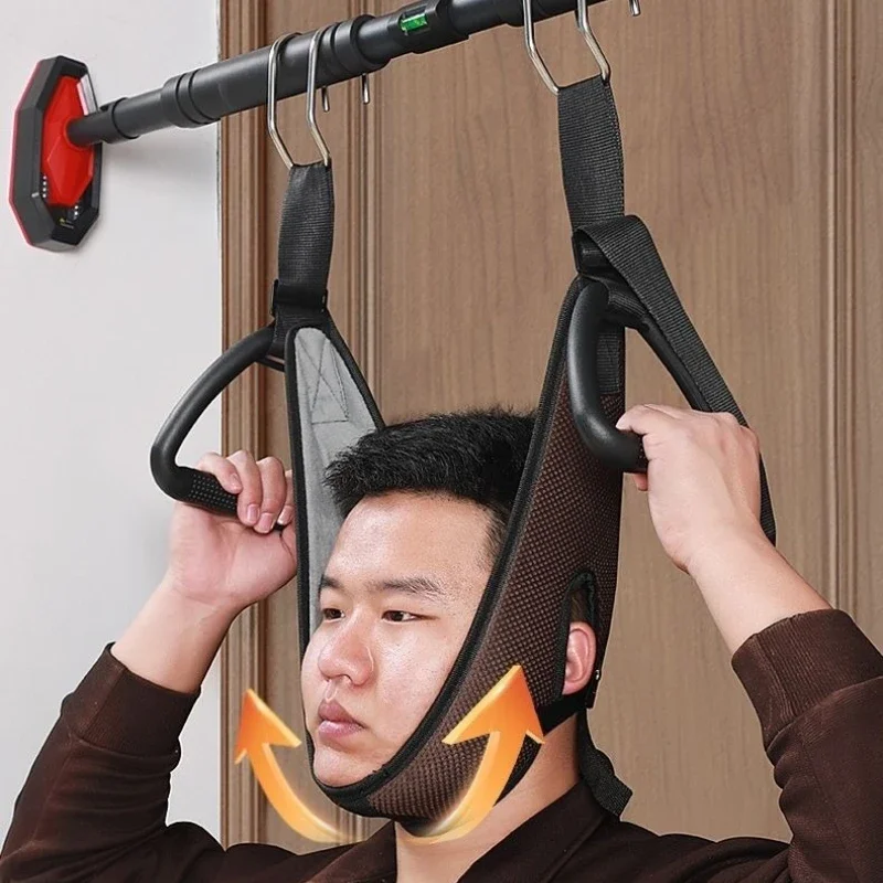 Dispositivo de estiramiento del cuello con suspensión para el cuello, correa de tracción Cervical, suspensión de barra Horizontal Cervical, cinturón de tracción para el hogar
