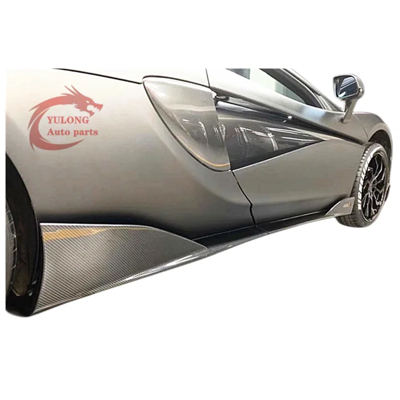 

For McLaren 540C 570S 600LT Style Dry Carbon Fiber Spoiler Side Skirt Body Kit