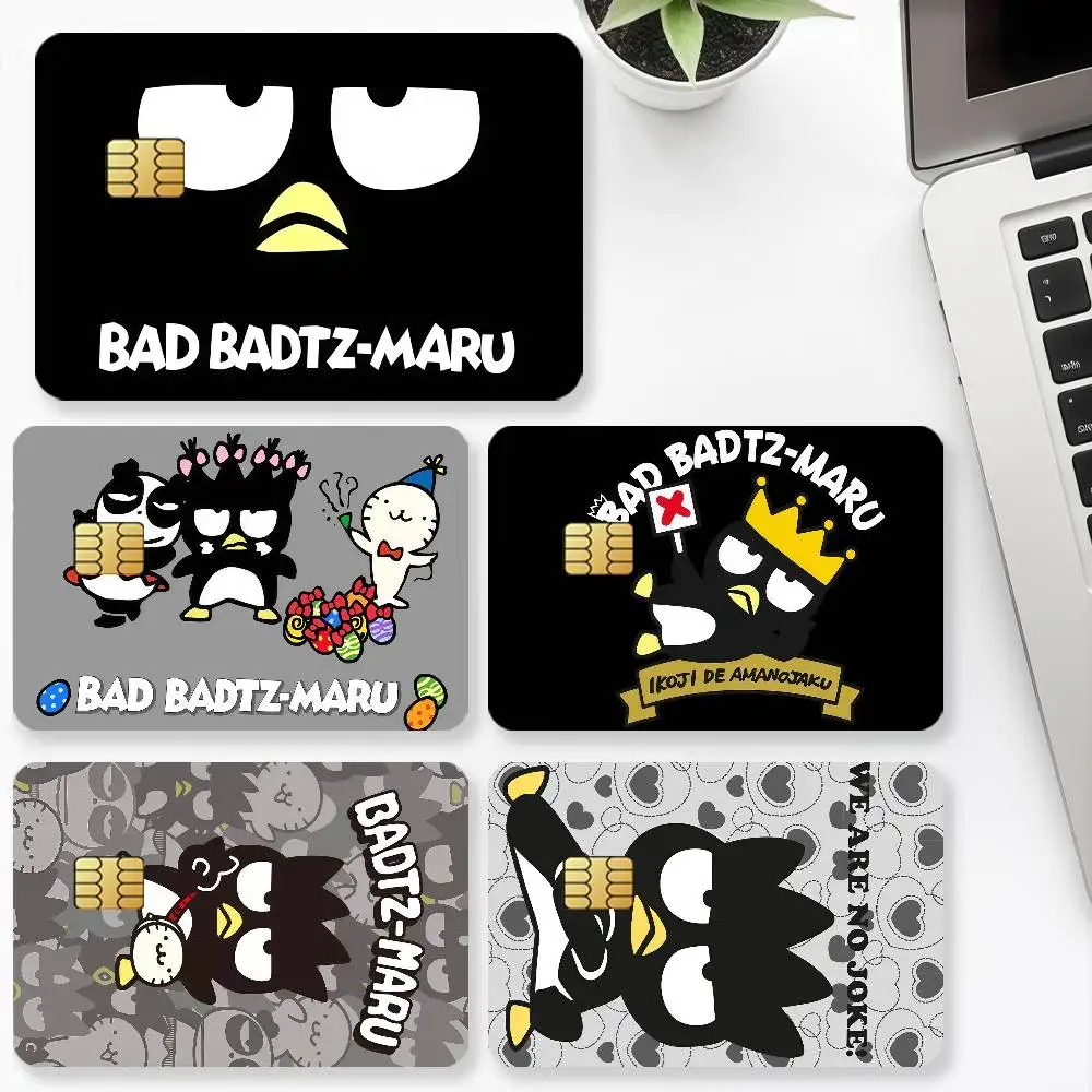 Cute B-Badtz-Maru Credit Card for Bank Debit Decorative Protection 4PCS Anti-scratch Waterproof Stickers Bus Subway Library