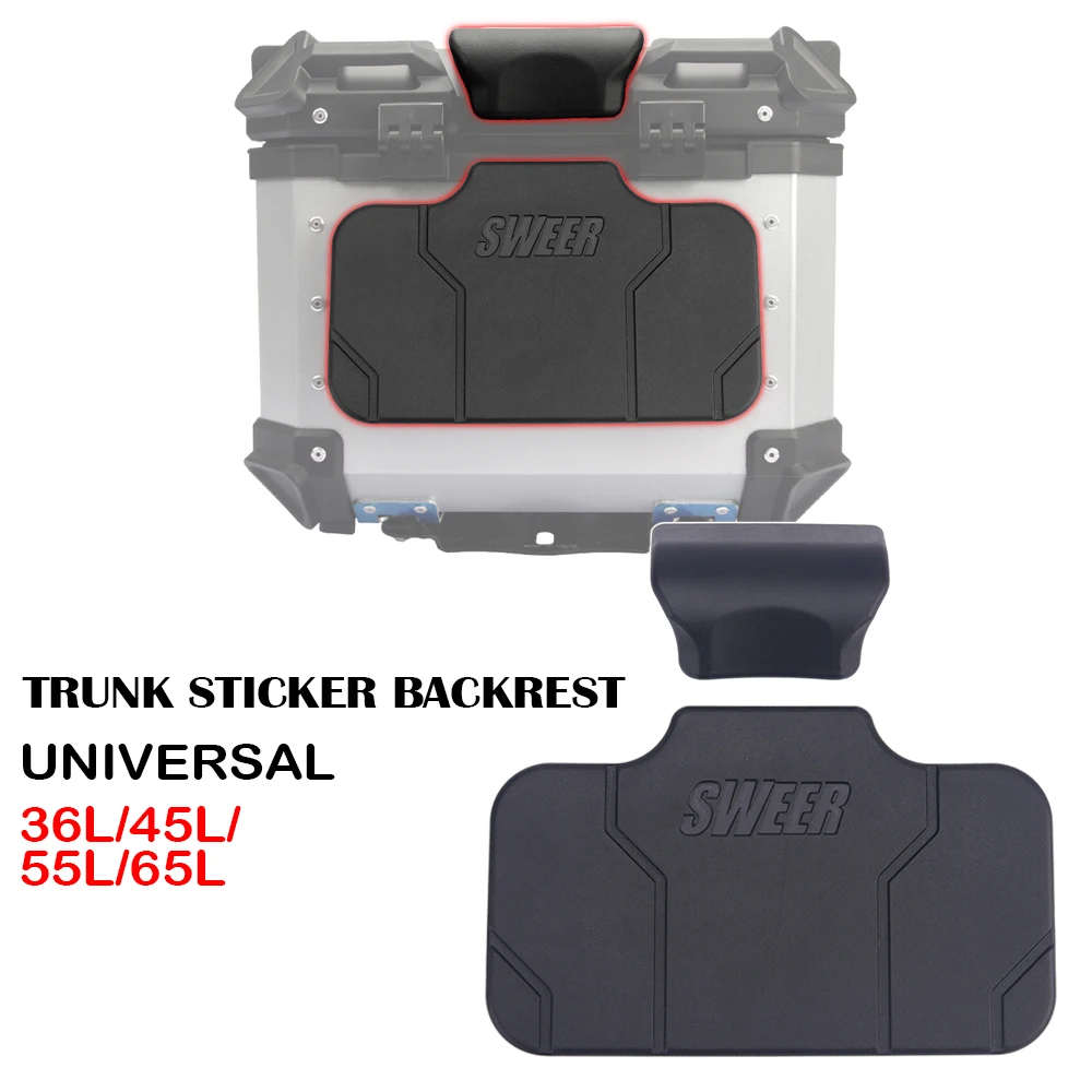 

Universal Motorcycle Backrest Cushion Trunk Pad 36-65L Tail Box Case Comfortable Passenger Seat Pad Trunk Sticker Backrest