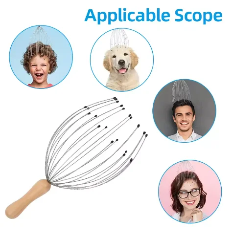 Head Massager Head Scratching Octopus Scalp Non Soul Extractor Divine Tool For Extracting Healthy