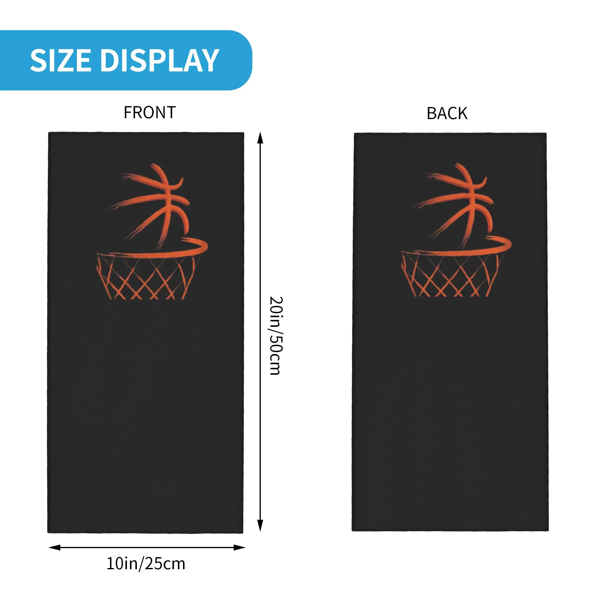 Custom Basketball Bandana Neck Gaiter for Hiking Hunting Women Men Wrap Scarf Sport Player Gift Headband Warmer
