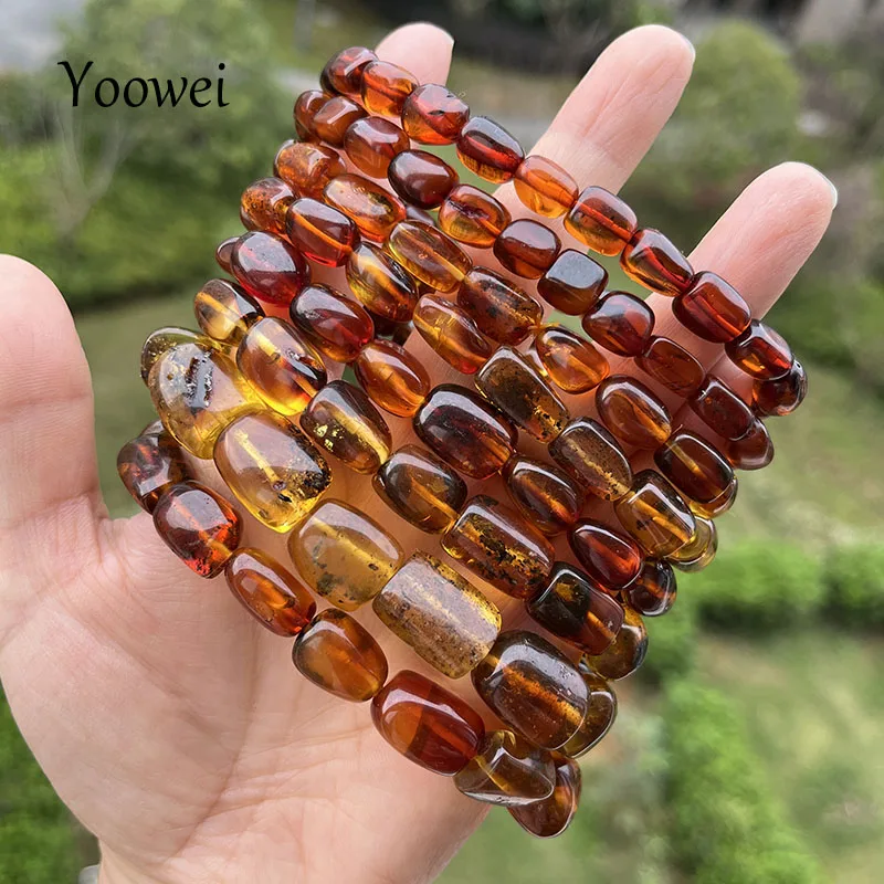 Genuine Amber Bracelets for Unisex Gift 100% Natural Beads Baltic Energy Gemstone Healing Jewelry Suppliers Factory Wholesale