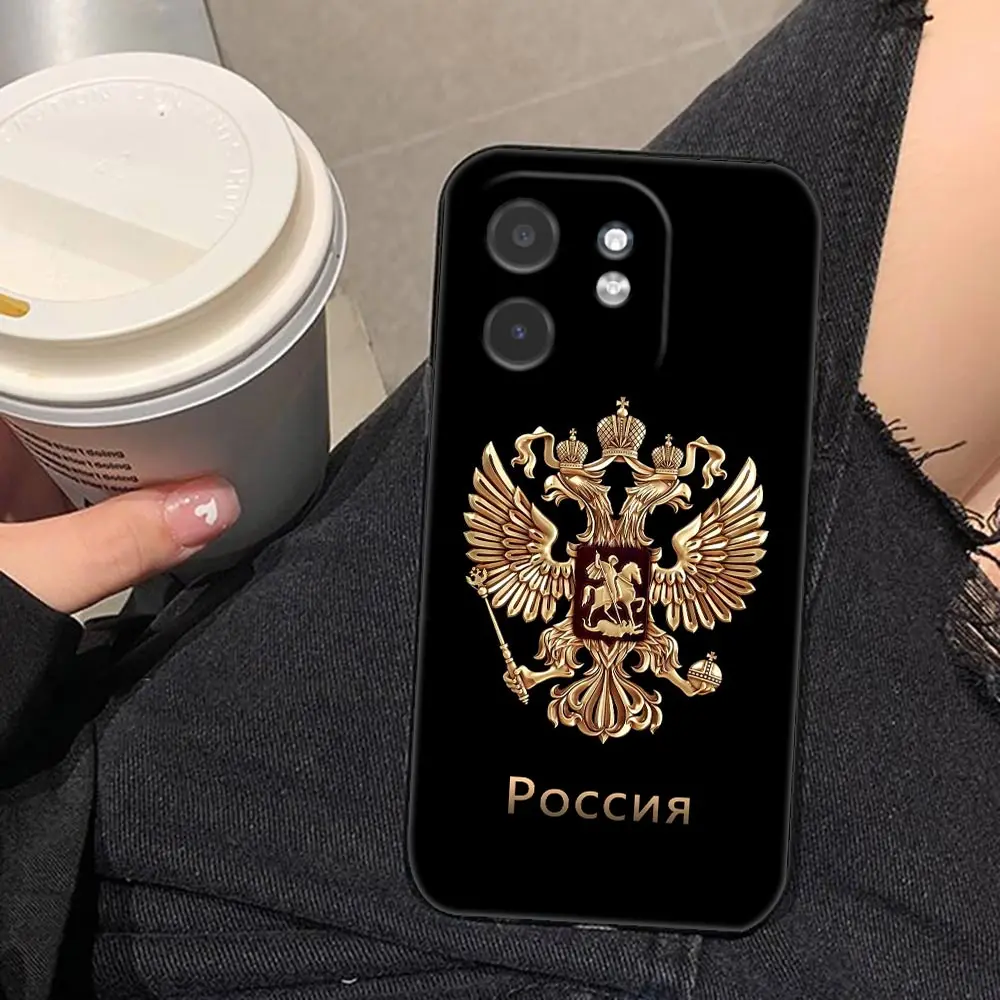 Phone Case For Infinix TECNO POP SPARK SMART 6 7 8 9 10 CAMON 50 40 30 30S 20 20C Funda Shell Cover Russian Emblem Soviet Flag