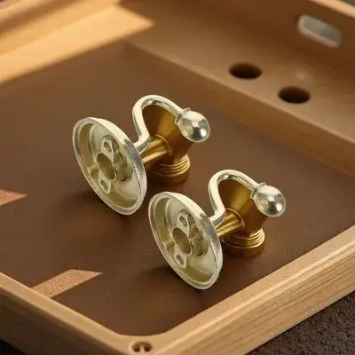 

2Pcs Golden Vintage Round Head Alloy Hooks Decorative Pommel Curtain Holdbacks Tieback Hooks Wall Door Hat Coat Hangers