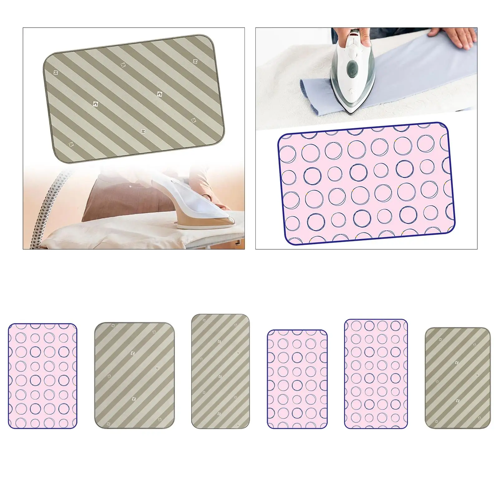 Ironing Board Foldable Water Resistant Clothes Steamer Pad Ironing Mat for Woman Men Coat Shirt Household Pants Skirt Dress