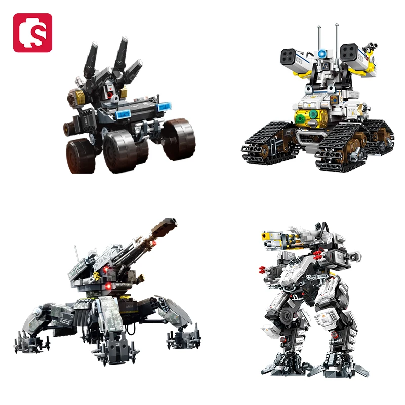 SEMBO BLOCK The Wandering Earth Military Mecha Model Assembly Building Block MOC Robot Bricks Kids Toys for Boys Christmas Gifts