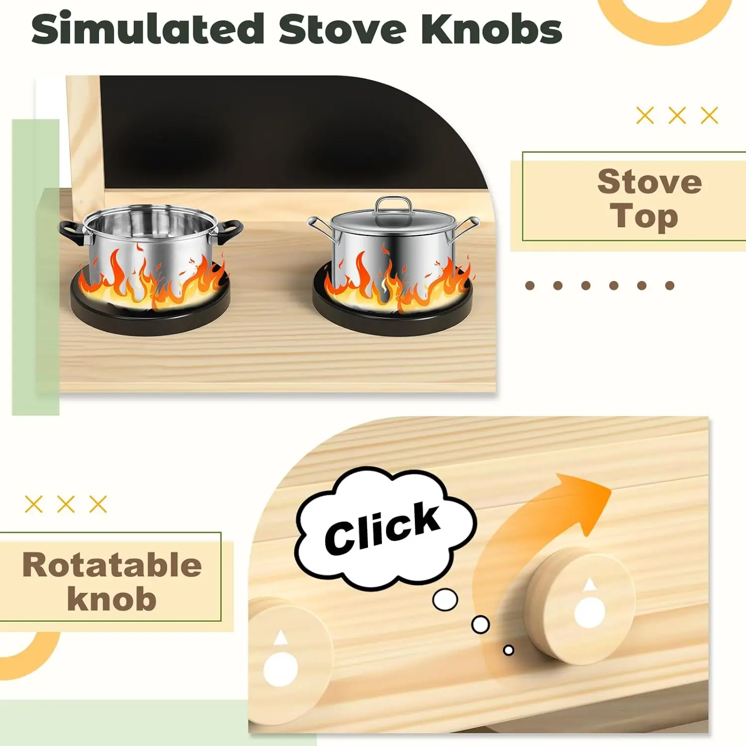 Cucina da gioco all'aperto in legno di cedro per bambini, cucina di fango con rubinetto dell'acqua, lavagna a doppia faccia, ripiani portaoggetti, tazze, rimovibile