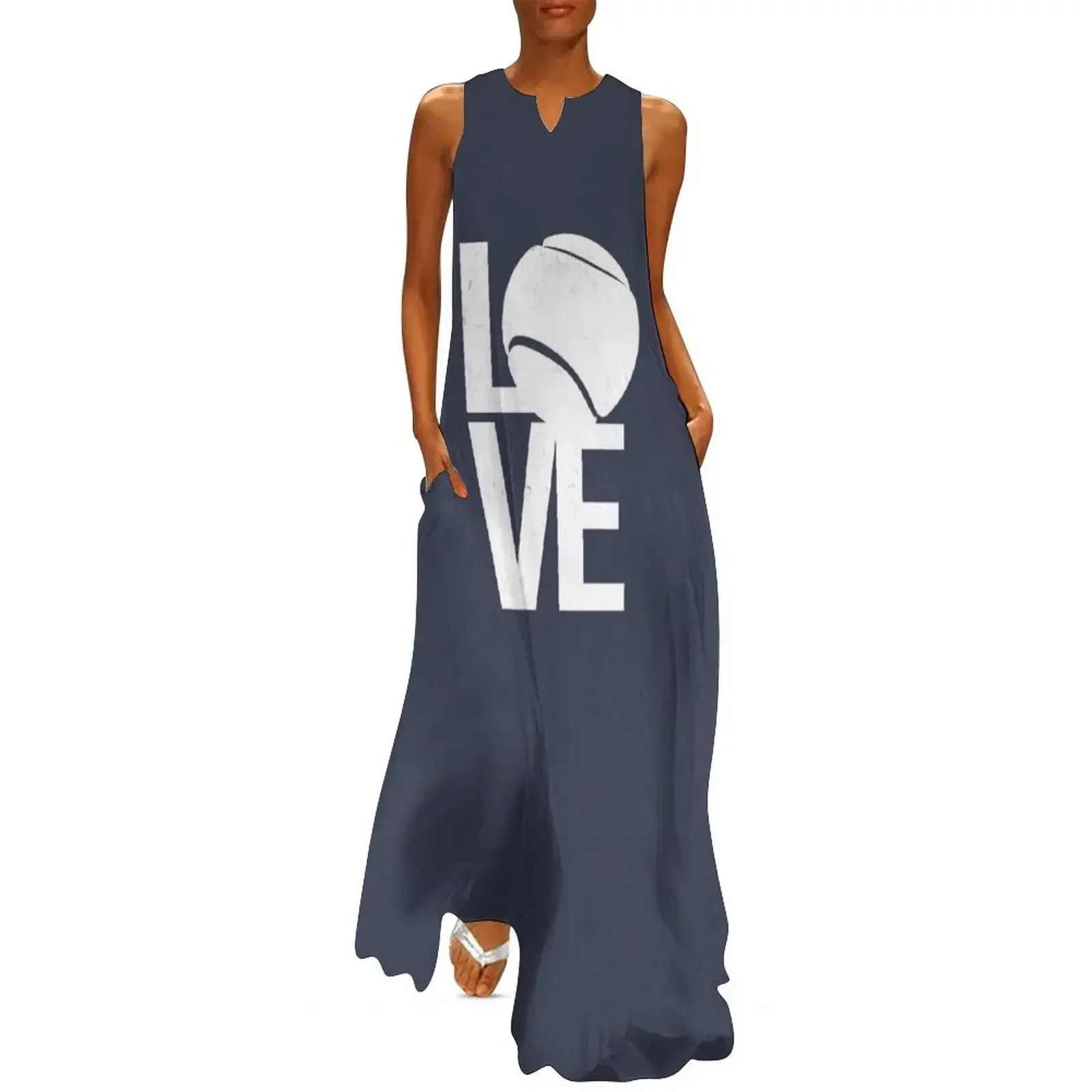 

Tennis player love design Long Dress Summer women's clothing Dress