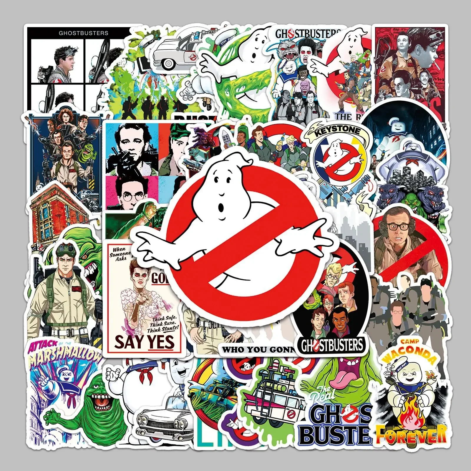 50pcs Cartoon Anime Ghostbusters Waterproof DIY Graffiti Stickers for Kids