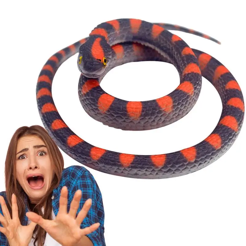 Realistic Rubber Snakes Keep Birds Away Toys That Look Real 70cm Fake Snake Decoration Prank Toys Halloween Party Favors