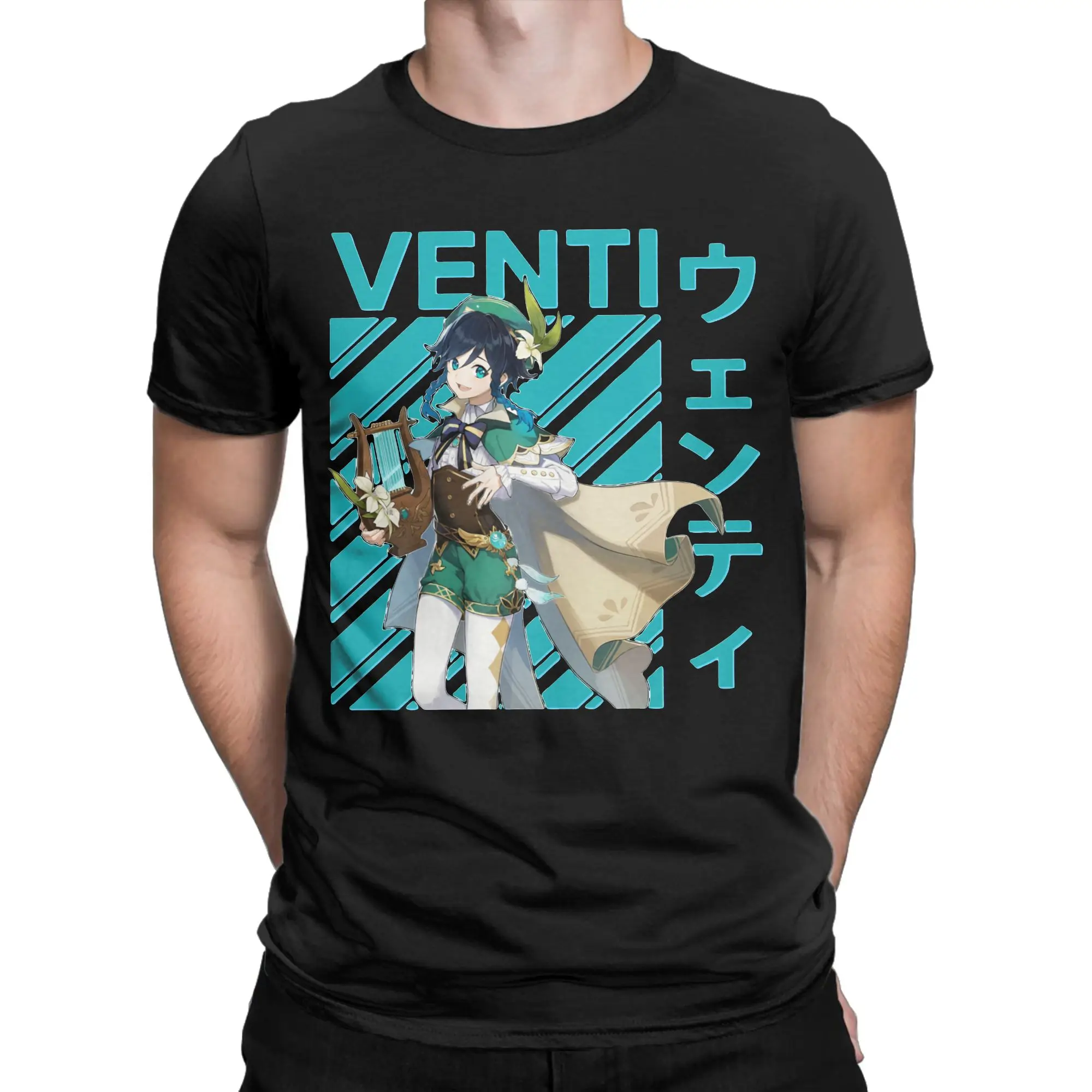 Men Women T-Shirt Venti Genshin Impact Funny Cotton Tees Short Sleeve Anime Game T Shirt O Neck Clothes New Arrival