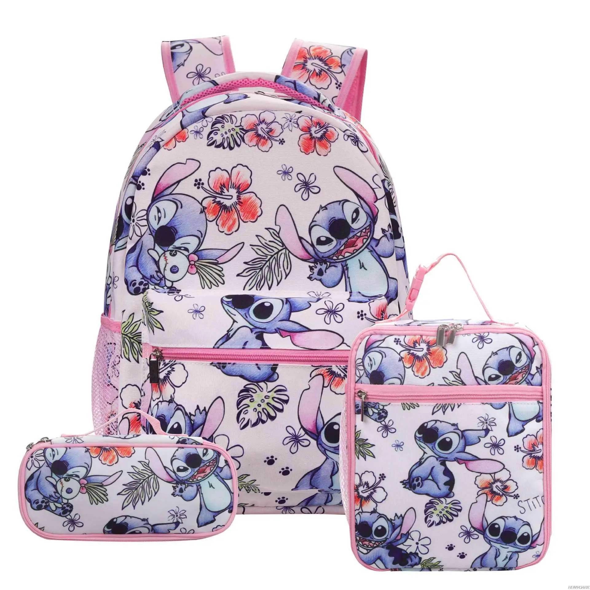 Lovely Stitch Backpacks Software Lilo And Stitch Women Girls School Bags Gradient Ramp Color Cartoon Travel Mochilas bolso mujer