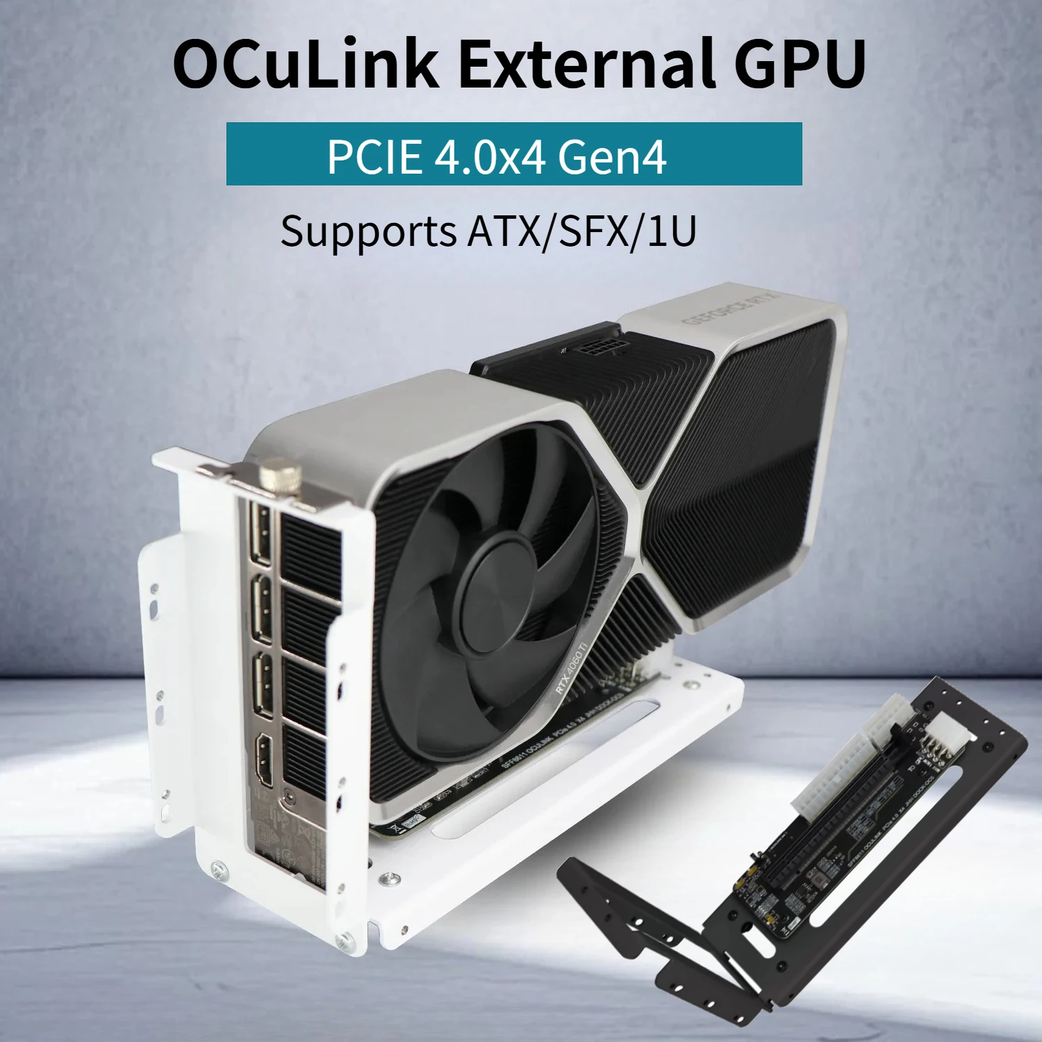 

Brand PCIE4.0 X4 Gen4 SFF8611 Oculink / M.2 NVMe Laptop eGPU Metal Case External Graphics Card GPU Dock ATX GDP Handheld Adapter