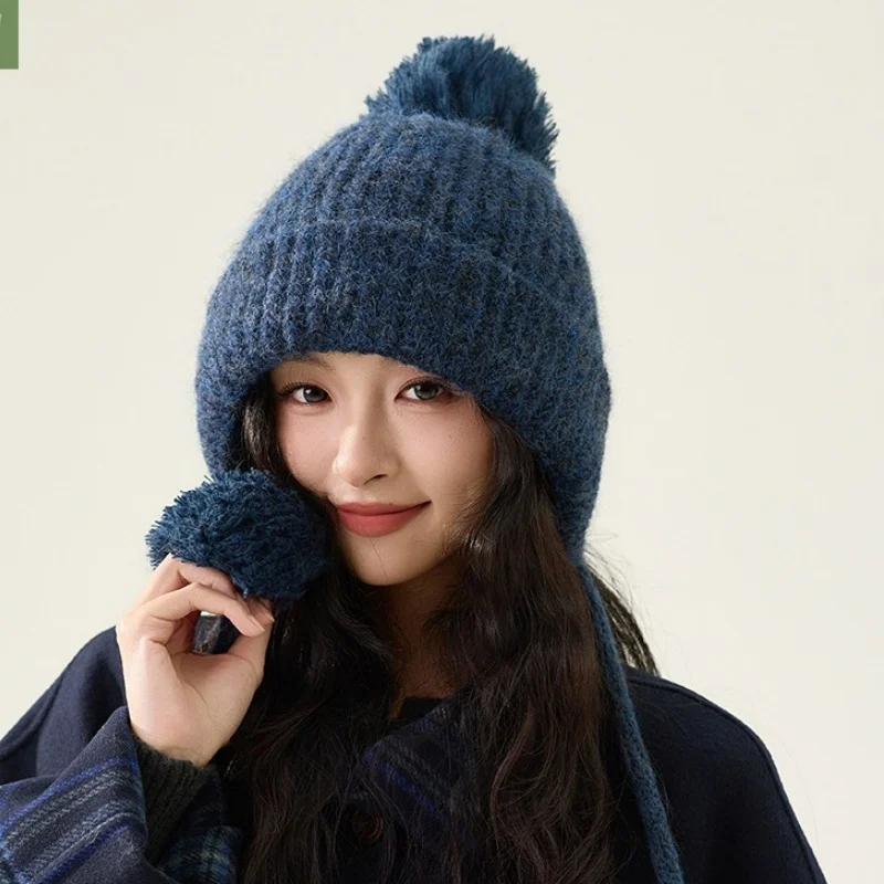 

Осенне-зимняя очаровательная утепленная вязаная шапка с помпоном, морозостойкая теплая уютная шапка из мягкой шерсти