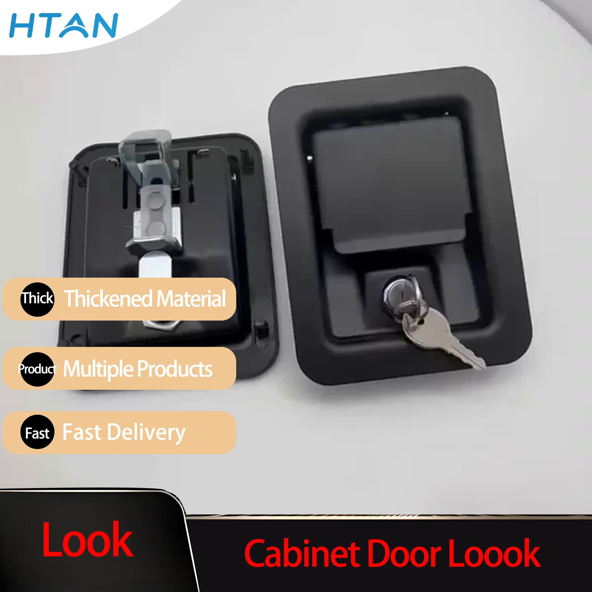 Iron Plate Lock Three Point Linkage Panel Lock for Automation Cabinet Door Engineering Equipment Component