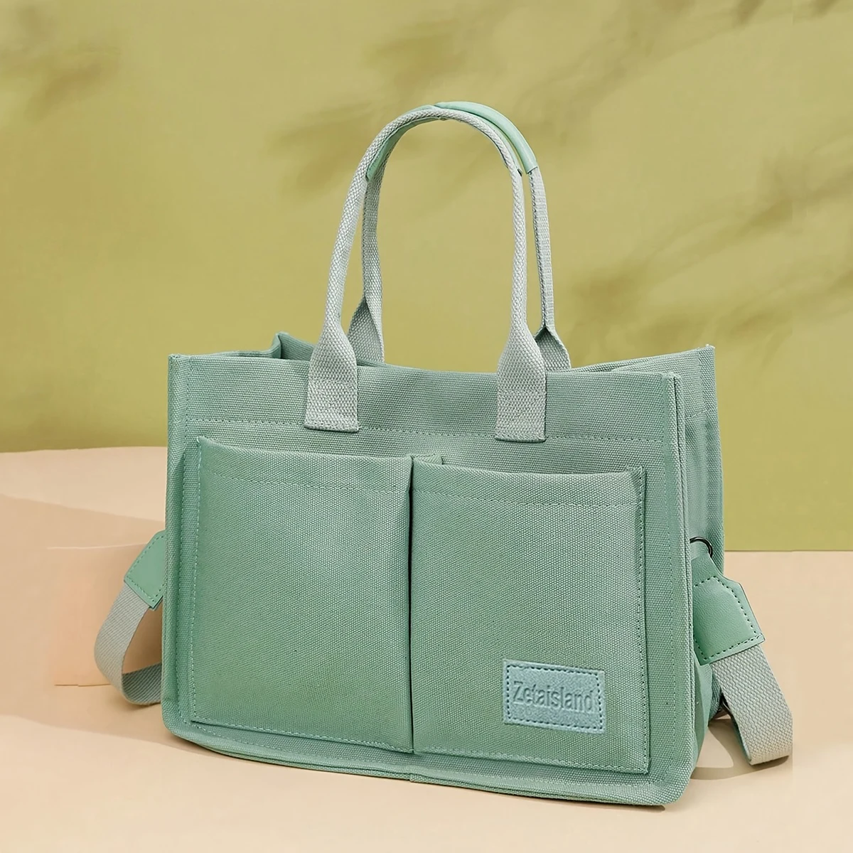 

Fashionable and simple solid color women's messenger bag, large capacity and easy to carry shoulder messenger bag