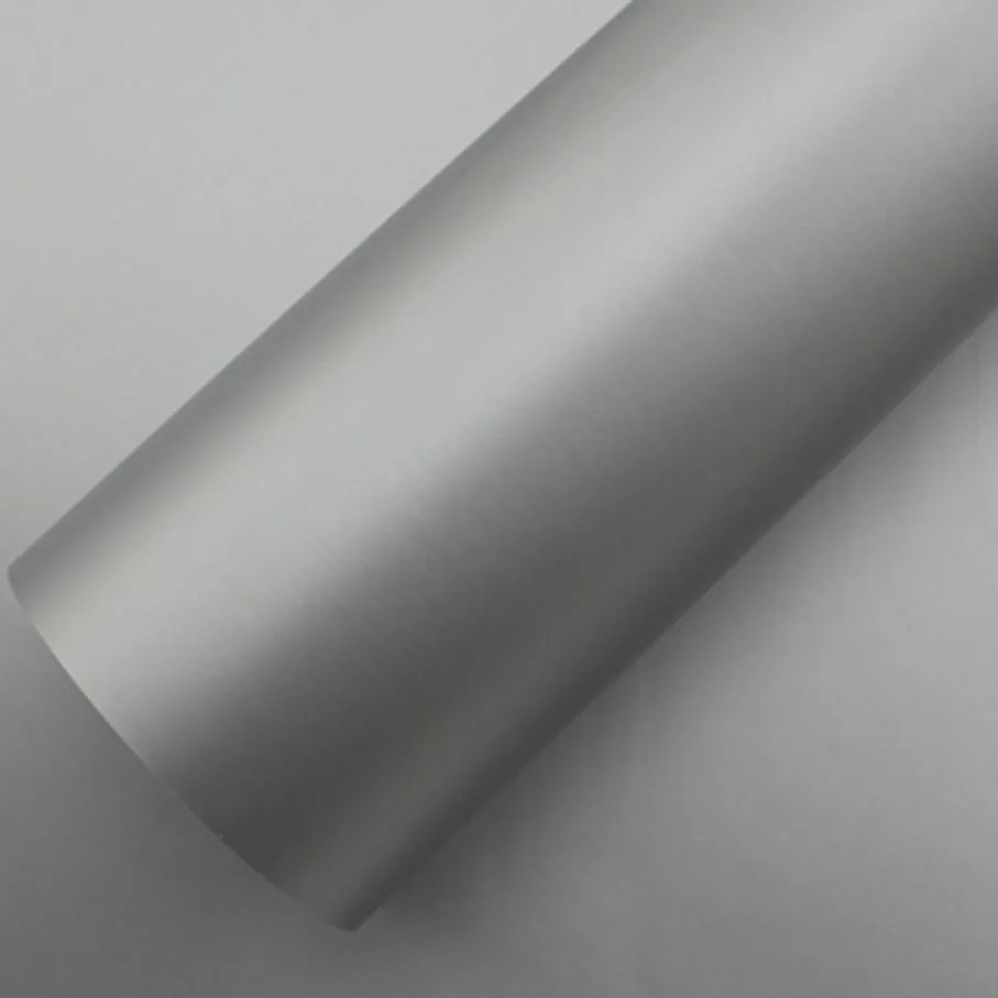 

Best quality matt silver vinyl sticker Silver matt film with air free bubbles with size:1.52*30m/Roll