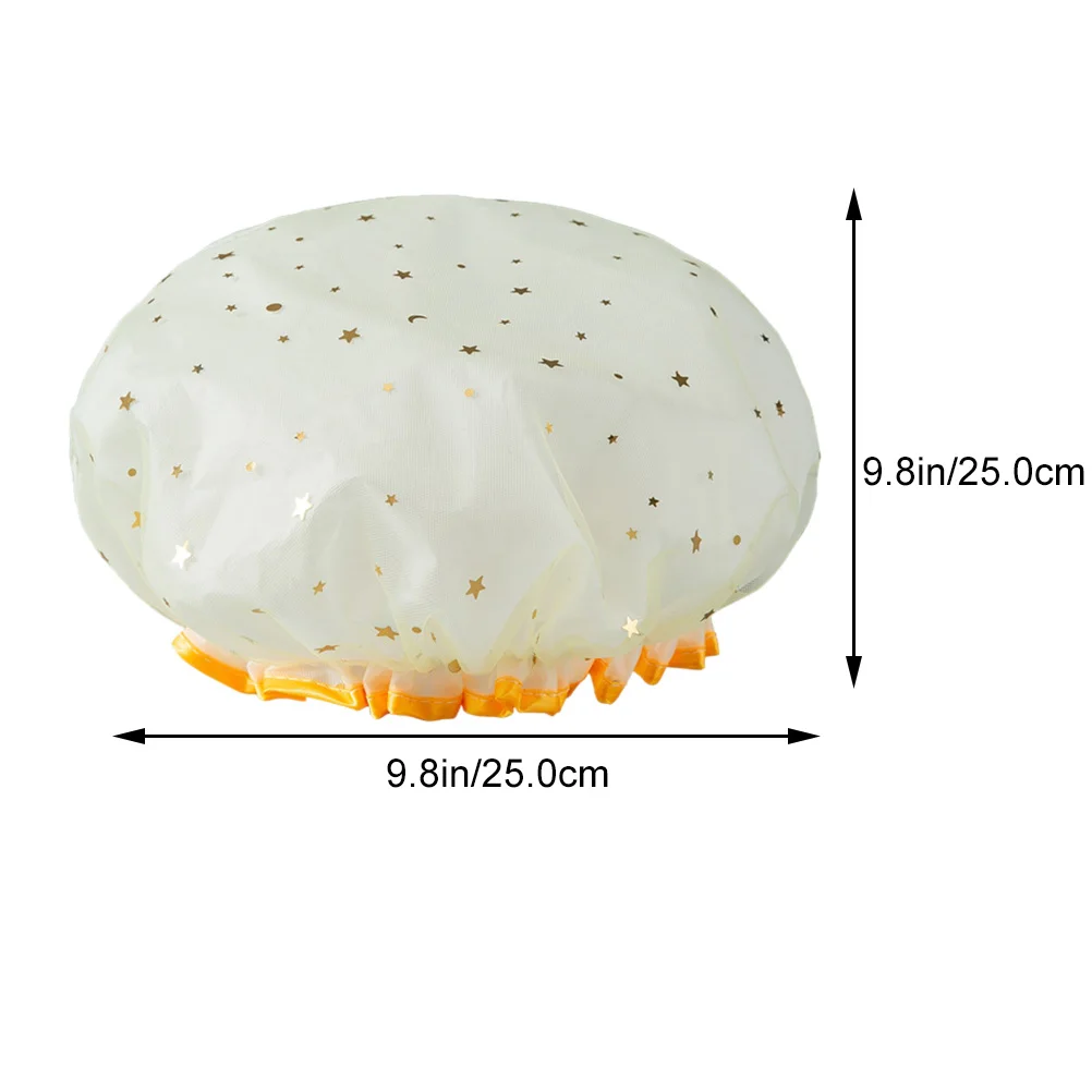 

4 Pcs Waterproof Shower Cap Hair Caps Hat Reusable Women's Hats & for Comfortable
