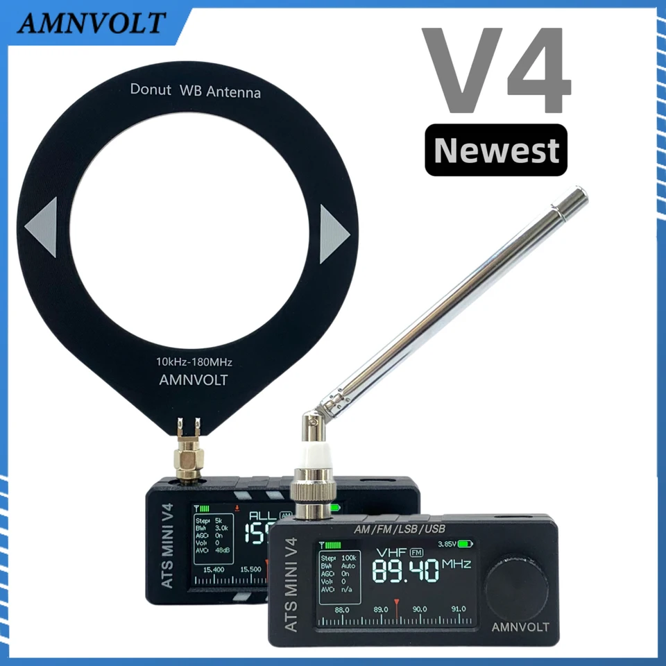 AMNVOLT V4 ATS MINI SI4732 Radio ALL Band DSP Radio FM AM SSB LSB