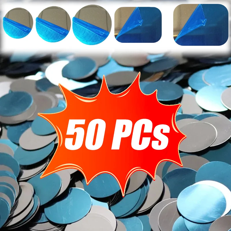 10/50PCs Universal Metal Plate Sticker For Magnetic Car Phone Holder Iron Sheet Sticker Stand Mobile Phone Magnet Holder Mount