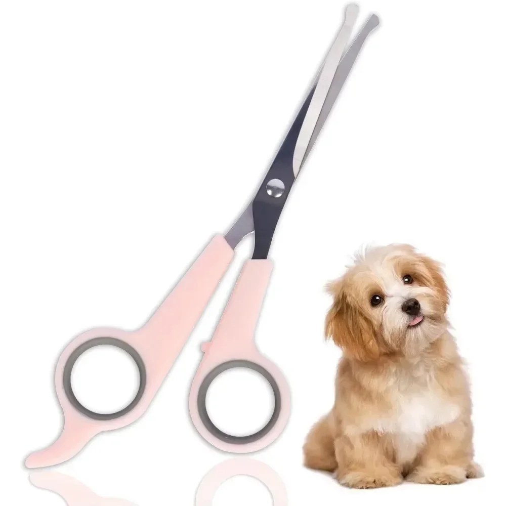 Dog Cat Hair Scissors Grooming Stainless Steel Dog Scissors Pets Shears Animal Cutting Feet Ear Eye Hair Trimming Accessories