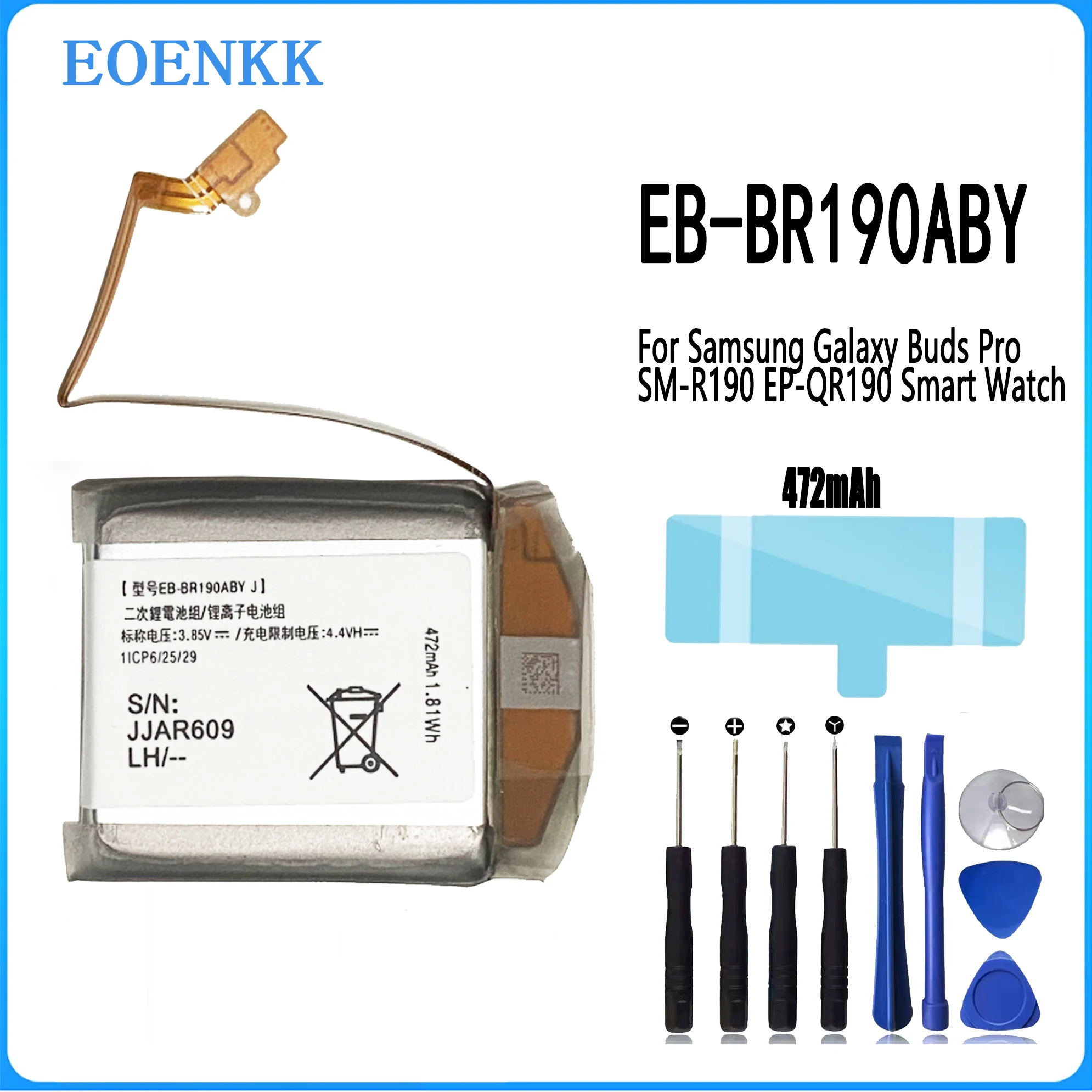 

EB-BR190ABY EB-BR190ABU Battery For Sam Galaxy Buds Pro SM-R190 EP-QR190 Earphone Smart Watch high capacity Capacity Batteries