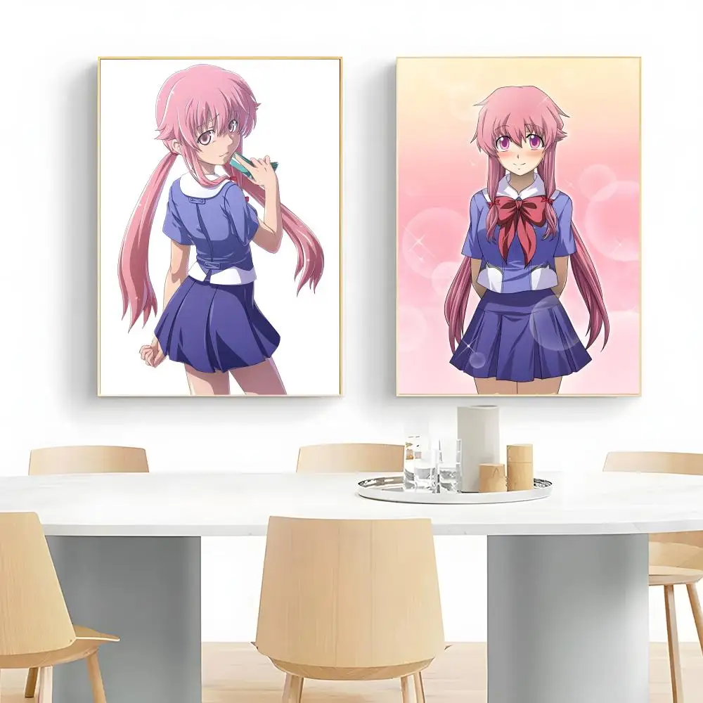 Tense Psychological Thriller Anime F-Future Diary Poster Wall Art Print Decorative Mural Home Decor Gift Unframed